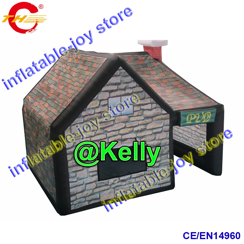

free door shipping 6x4x5mH portable blow up pub for sale, cheap inflatable bar tent supplier