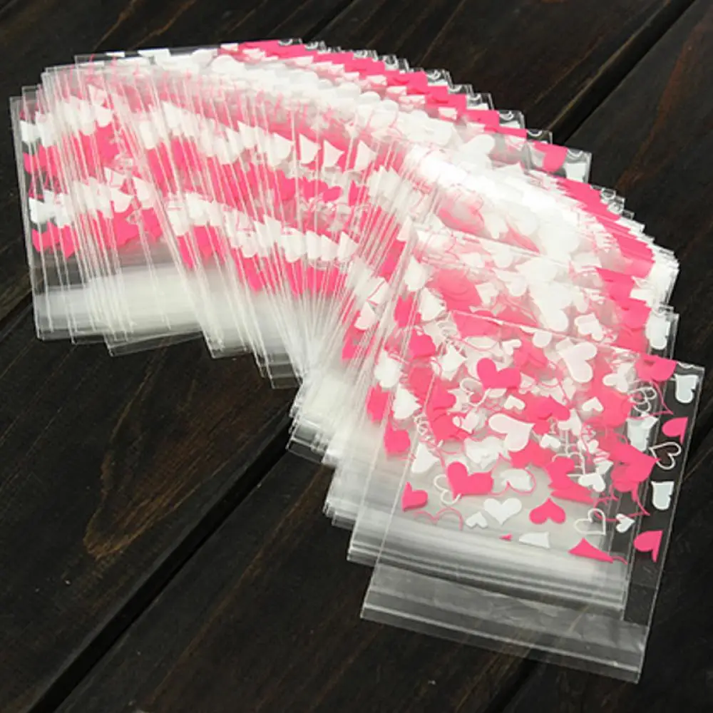 100Pcs Self Adhesive Cookie Candy Package Gifts Bag Party Birthday