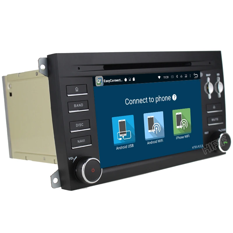 Flash Deal IPS Android 8.0 Two Din 7 Inch Car DVD Player Stereo System For Porsche/Cayenne With Octa Cores 4+32GB Wifi GPS Navigation Radio 5