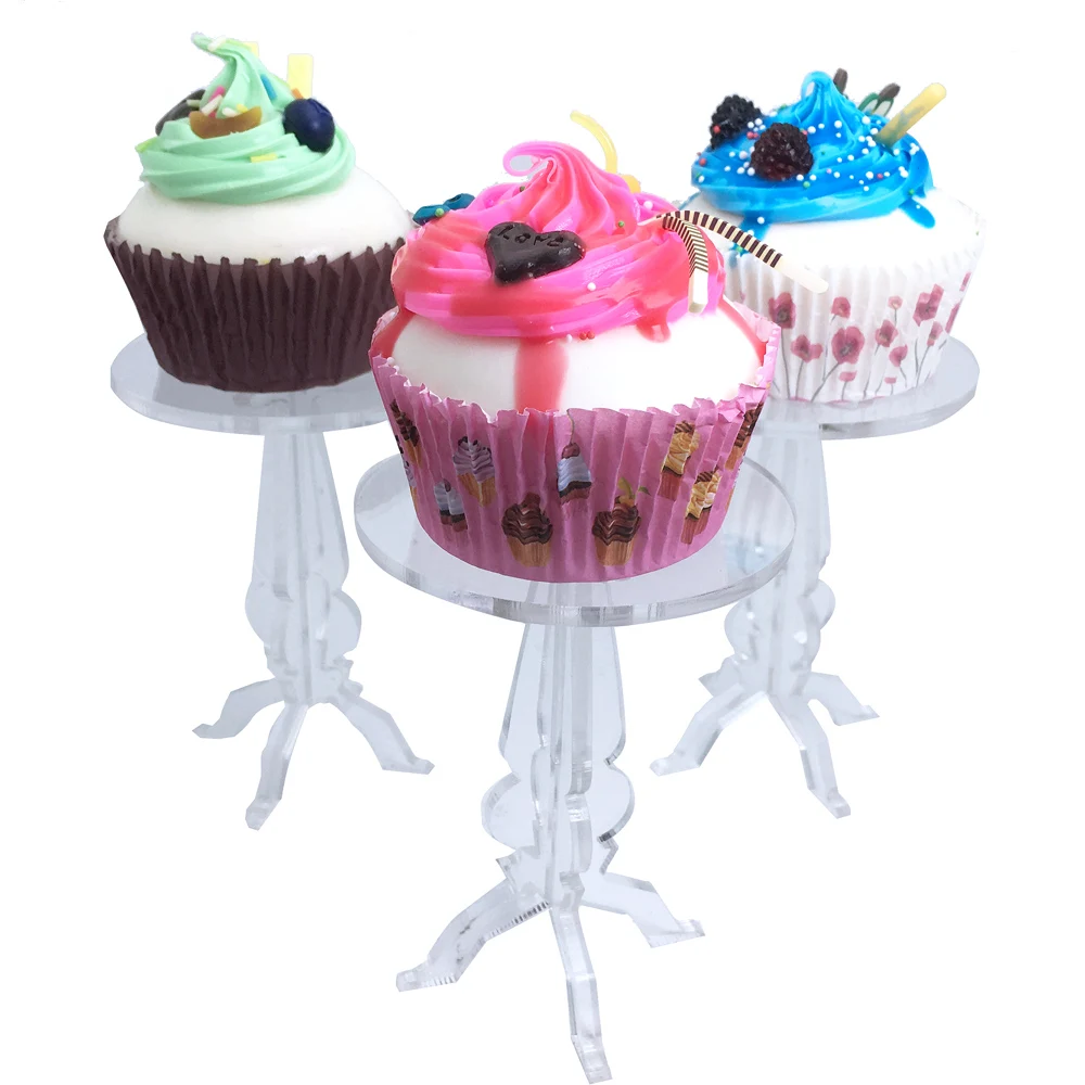 Free By DHL,50 pieces Removable transparent cupcake display stands