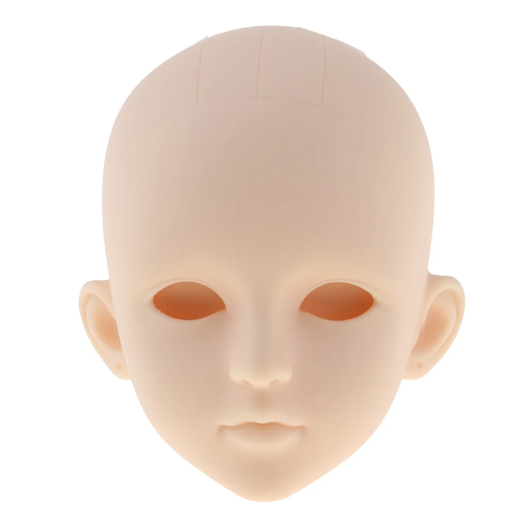 1/4 BJD Female Doll High Quality Plastic No Makeup Head Sculpt without Eyes DIY Parts Kits