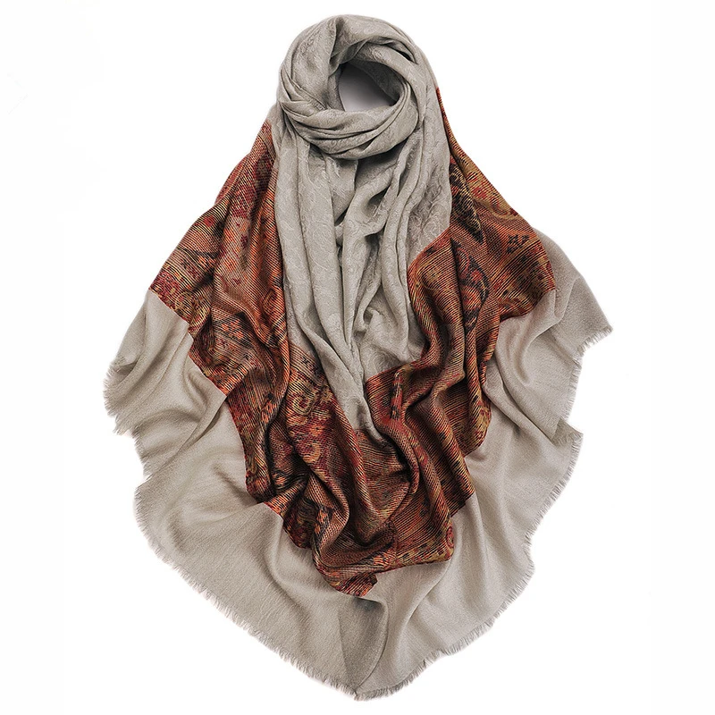 Cashew Jacquard Cashmere Scarf Pashmina Shawl Four Colors Women Scarves