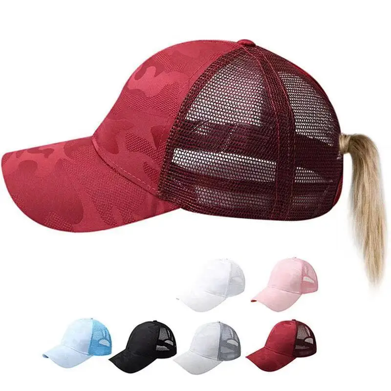 

New Fashion Creative Hollow-out Breathable Mesh Cap Ladies Multicolor Camouflage Baseball Cap Outdoor Sports Casual Hat