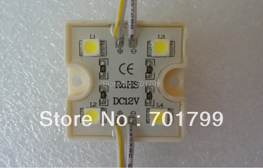 Теплый белый 5050 SMD светодиодный модуль, DC12V, 20 штук нитке