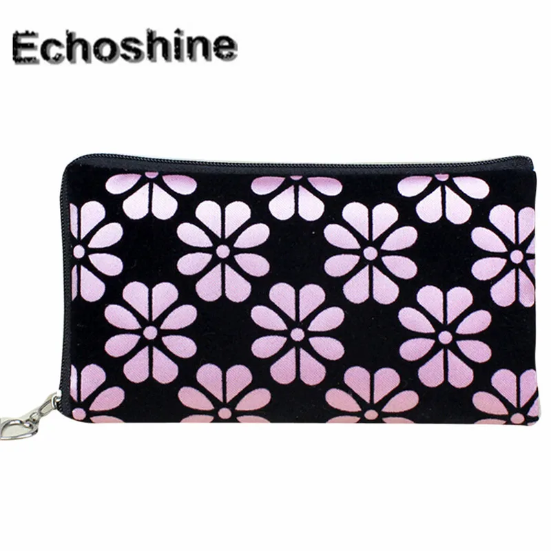 

2016 Fresh and lively fashion Women Printing Corduroy Coins Change Purse Clutch Zipper Zero Wallet Phone Key Bags A0000