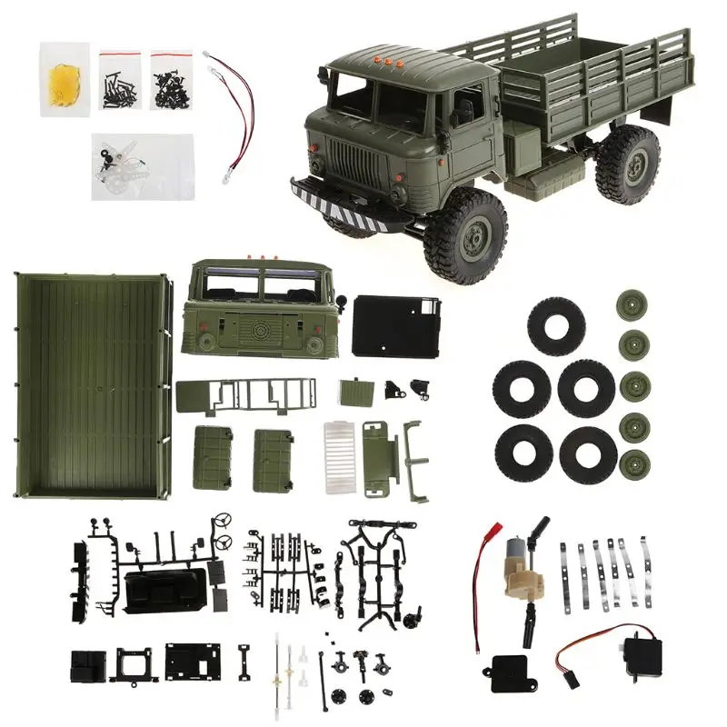 WPL B-24 1:16 2,4G мини внедорожник RC автомобиль военный грузовик DIY сборочные модели