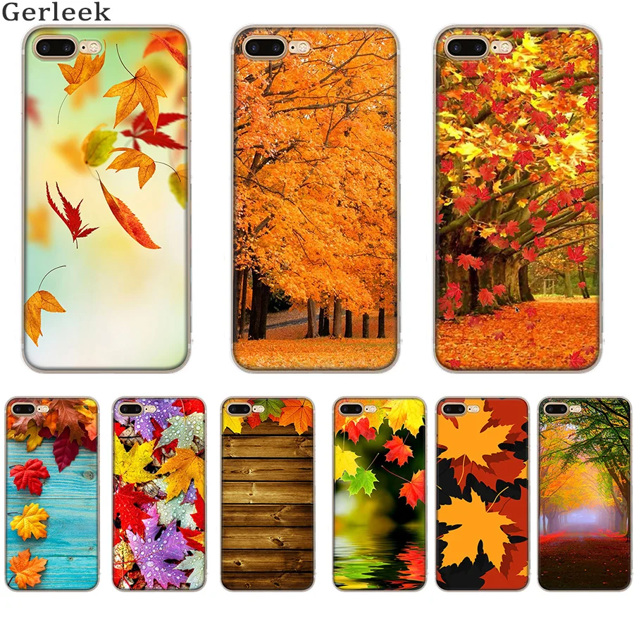

Phone Case for iPhone 11 Pro X XS XR Max 6 6s iPhone 7 8 Plus5 5s SE Cover Autumn Falling Leaves Maples New Multi Colors Hard PC