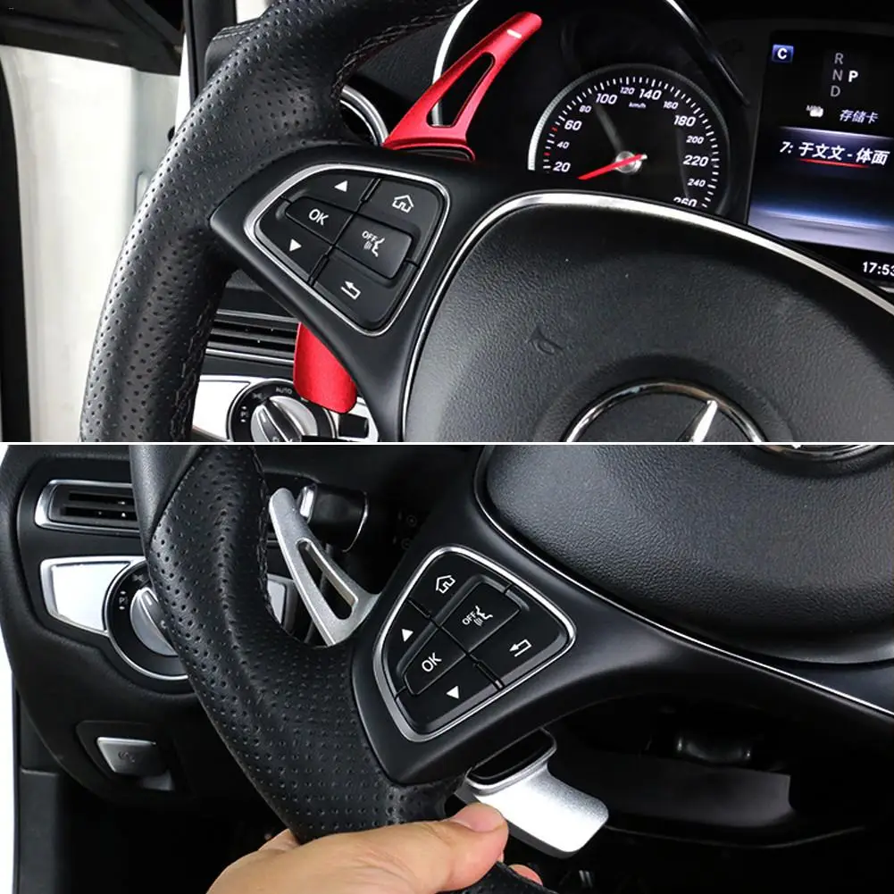 Пара Рулевое колесо Paddle Shifter расширение для Mercedes Benz алюминиевый сплав сдвиг лезвие для гребного колеса