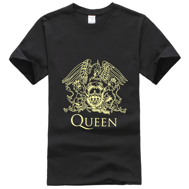 Queen Band Rock Music Logo Mens T shirt Customized T shirts O neck Tees