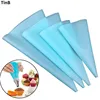 4pc Silicone réutilisable glaçage passepoil sac pâtisserie gâteau crème bricolage gâteau décoration outils pâtisserie outils Silicone gâteau outils cuisson ► Photo 1/6