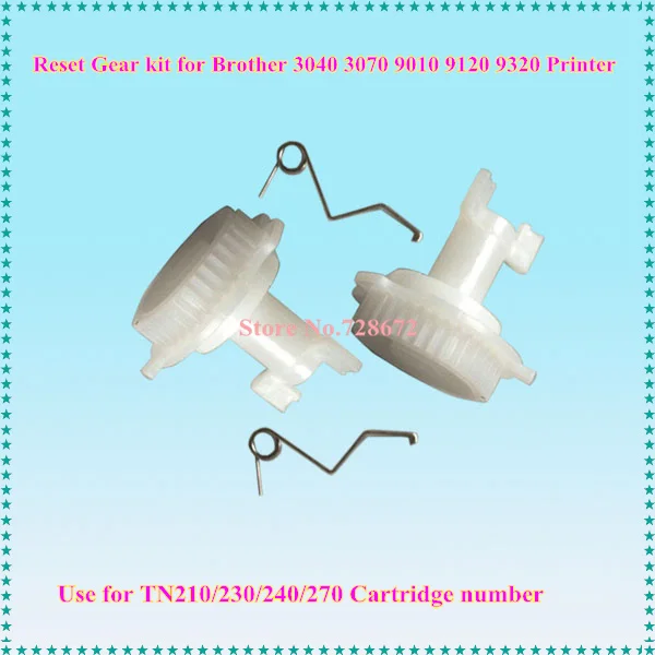 

Retail 6sets/lot Cartridge TN210 TN230 TN240 TN270 Reset Gear + Spring for Brother 3040 3070 9010 9120 9320 Printer