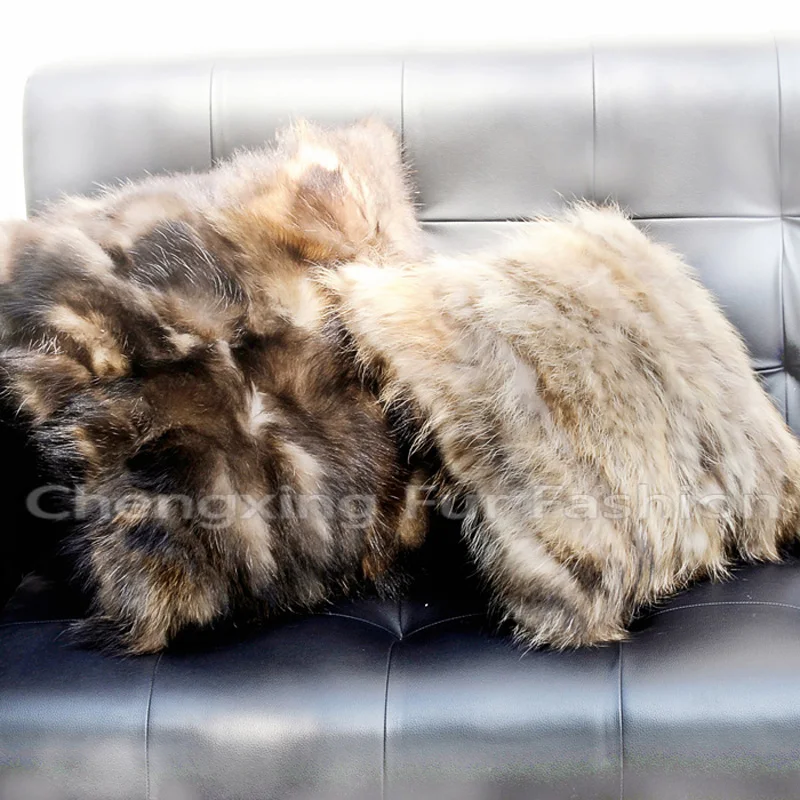 

CX-D-71B 50X50CM Fashion Design High Quality Raccoon Fur Cushion Cover ~ DROP SHIPPING