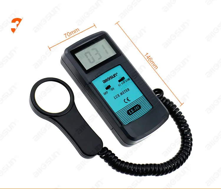 All Sun LX101 Luxmeter Luminometer Tester Photometer Digital LCD Light Meter