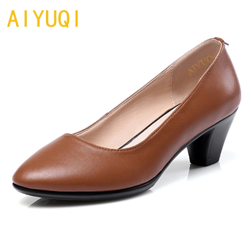 

AIYUQI Big size 41#42# women's shoes 2019 new spring genuine leather women's comfortable shoes business dress shoes women