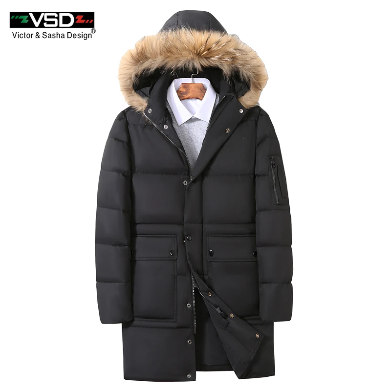 VSD 90 White Duck Down Men's Jackets Quality Handsome Warm Long
