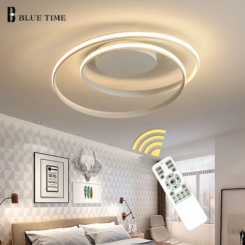 

LED Chandelier For Modern Home Lighting Living Room Bedroom Simple Chandelier Lighting Fixtures White or Black Frame AC85-260V..