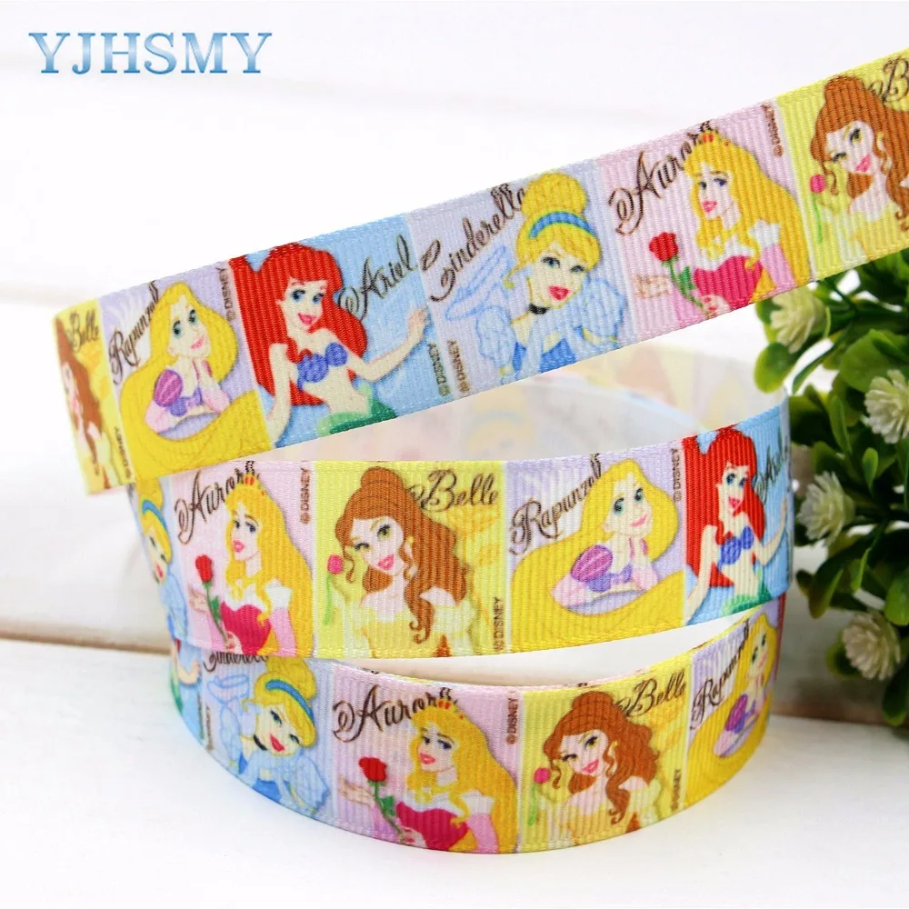 YJHSMY 173216 22 мм 10 ярдов мультфильм ленты термопечать grosgrain Свадебные аксессуары DIY