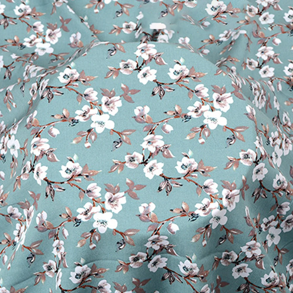 

Soft DIY Sewing Home Textile Baby Flower Collection Quilting Fabric Dress Material Ditsy Underwear Polycotton Pajamas Breathable