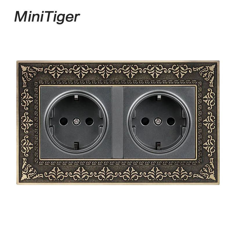 minitiger double tomada padrao ue 4d embossing retro 01