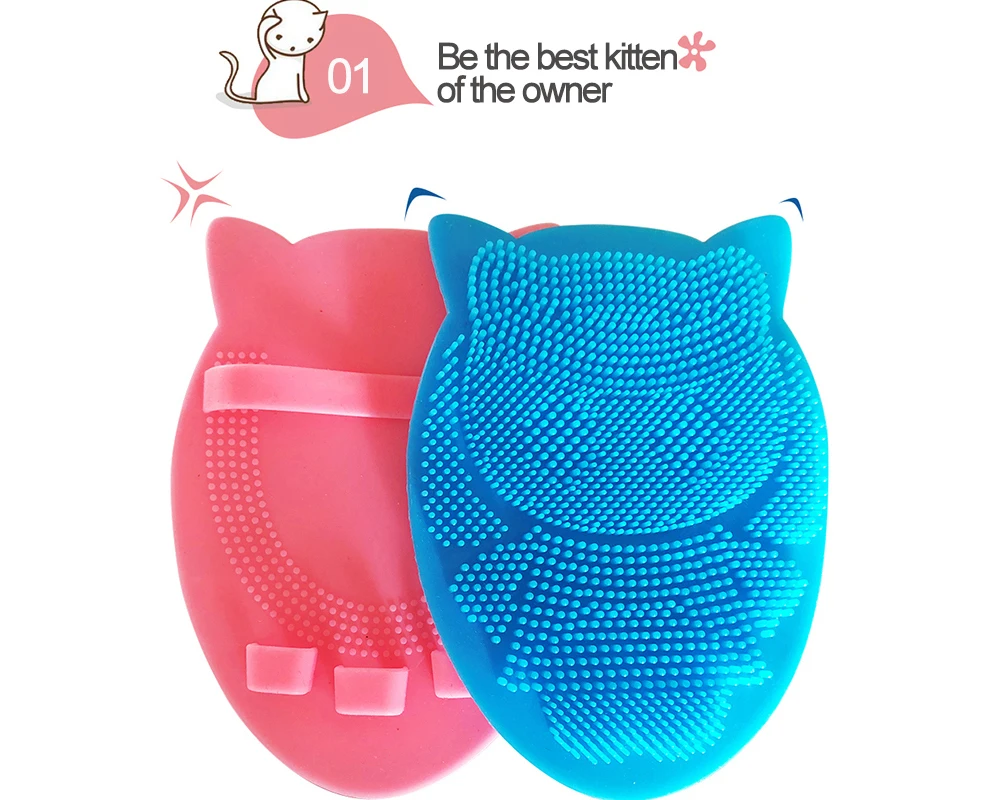 LSHOW 2PCS Silicon Bath Brush Body Scrubber Bath Glove Anti Cellulite