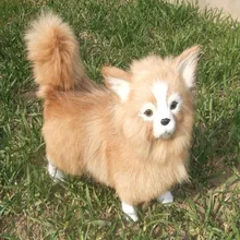 28x27 см животных моделирования Papillon бабочка собака модель игрушки, полиэтилен и меха смолы ремесло, реквизит, украшения подарок D0139