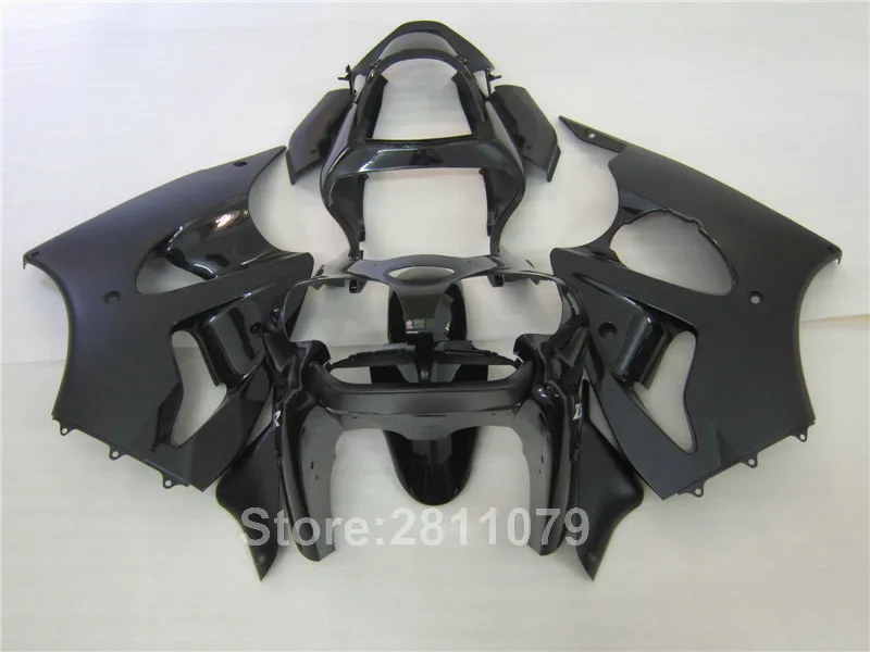 

Injection molded fairing kit for kawasaki Ninja ZX6R 00 01 02 glossy black fairings set ZX6R 2000 2001 2002 KL09