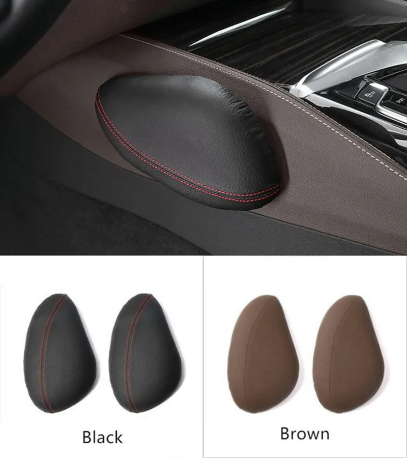 Genuine Leather Leg Back Cushion Knee Pad Vehicle Seat Leg Support 2pcs