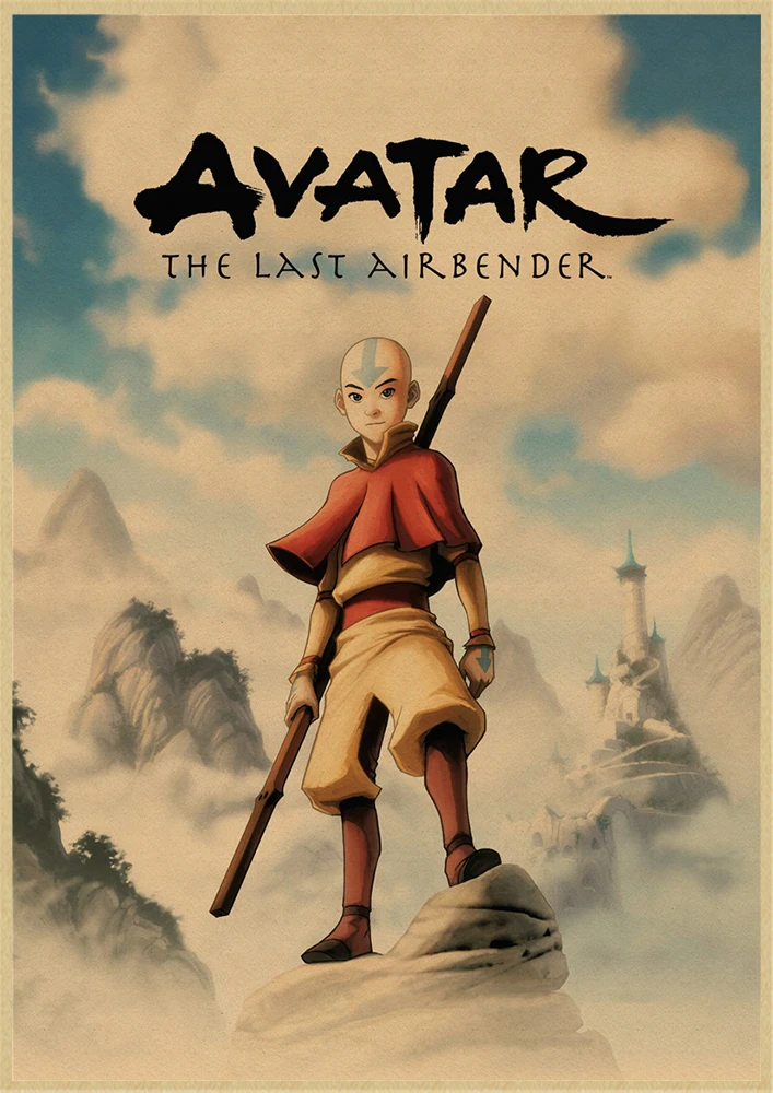 Аватар Последний Airbender Aang Katara мультфильм крафт-плакаты и печать настенная живопись Настенная картина для гостиной домашний декор