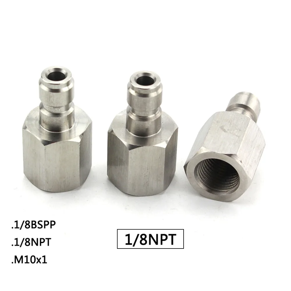Быстрый разъем PCP ВВС Пейнтбол 1/8NPT M10x1 1/8BSPP 8 мм Нержавеющая сталь воздушный