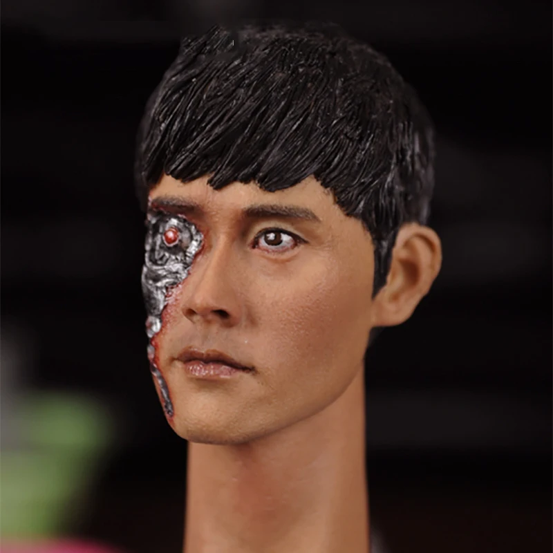 Lee Byung Hun Terminator Genisys T 1000 боевой ущерб 16 3 KUMIK 1/6 Мужская голова скульптура Модель 12