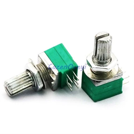 

5pcs/lot RK097G 5K 10K 20K 50K 100K 500K B5K with a switch audio 6pin shaft 15mm amplifier sealing potentiometer In Stock