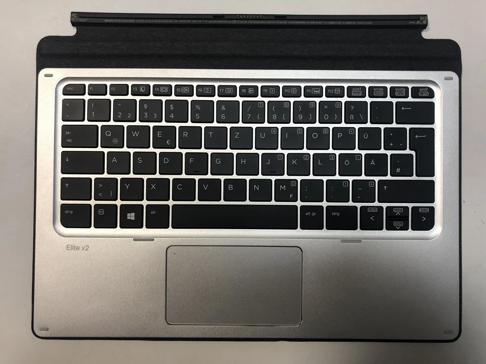 Немецкая клавиатура для ноутбука hp Elite x2 1012 G1 дорожная клавиатура HSTNN-D72K 5V-1A GR Раскладка