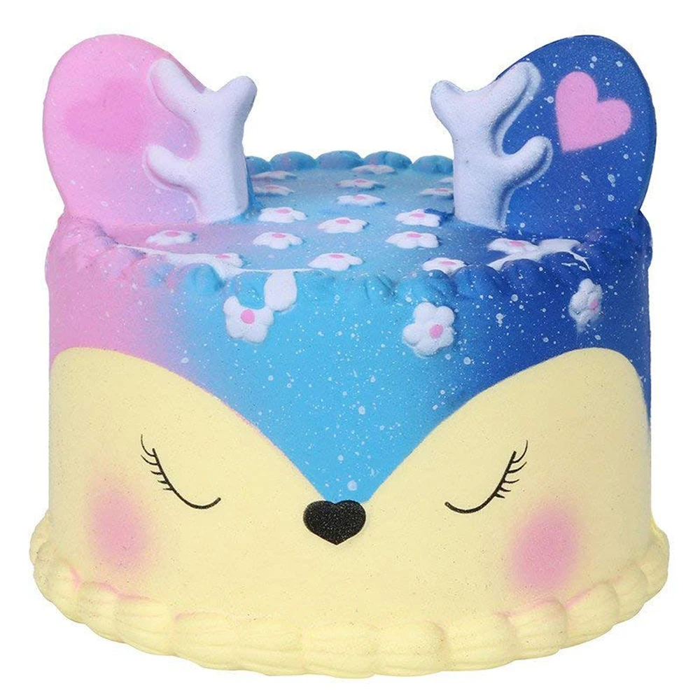 remarkable  New Jumbo Kawaii Colorful Deer Cake Squishy Simulation Slow Rising Sweet Scented Soft Squeeze Toy S