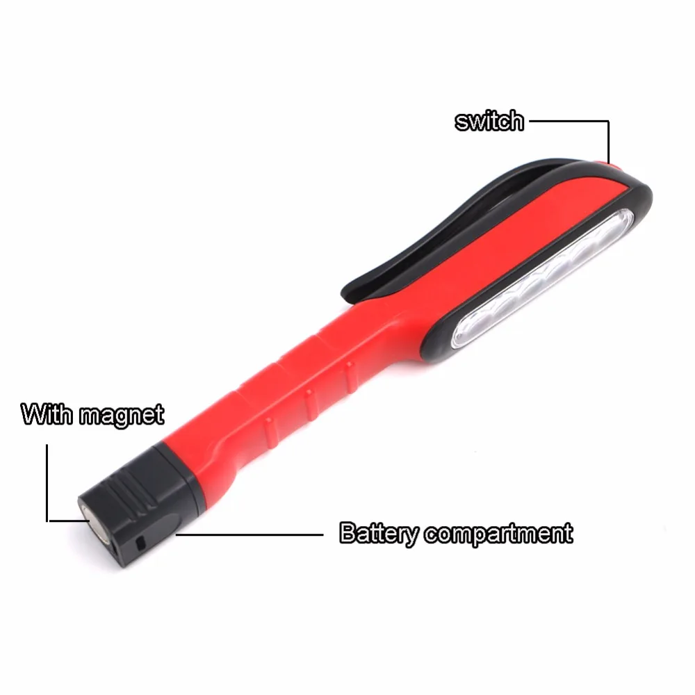 

Multi-purpose Mini Pen Shape Clip Handle 6+1 LEDS Inspection Camping Light Lamp Work Torch LED Flashlight