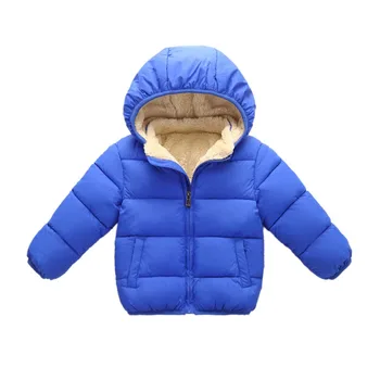 

Kids Winter Warm Jacket Children Plus Velvet Cotton Coat Toddler Girls Boys Solid Outerwear Children's Clothing