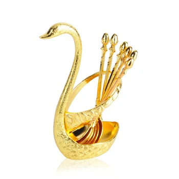 

Dinnerware Europe Swan Shape Stainless Steel Holder 6 Pieces Drop Shipping