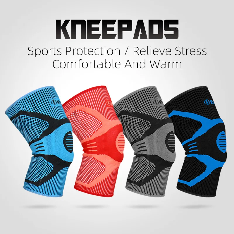 KUNLI  Kneepad sports safety Knee Pads Breathable warmth Training Elastic Knee basketball �Run Support knee protector 1pcs