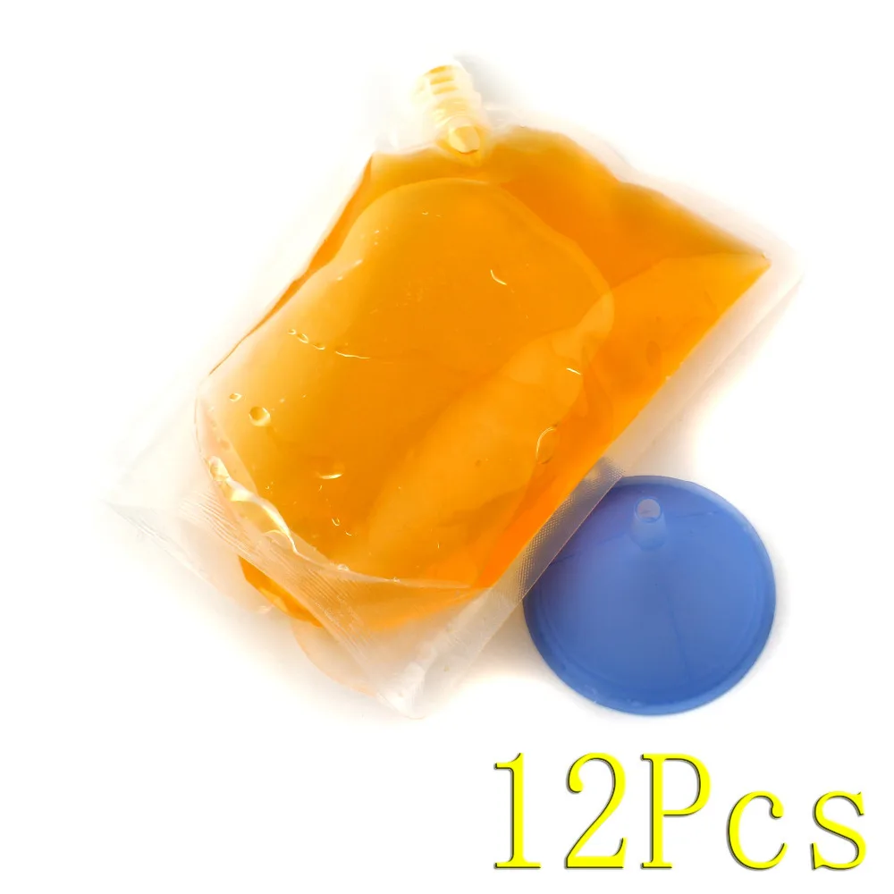 12 pack 500ml Water Bag Bladder Plastic Drink Flask for Runners Cruise Drink Camp Wine Party