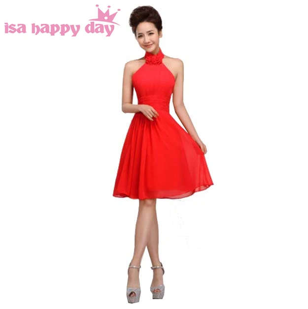 Short Red Halter Dress