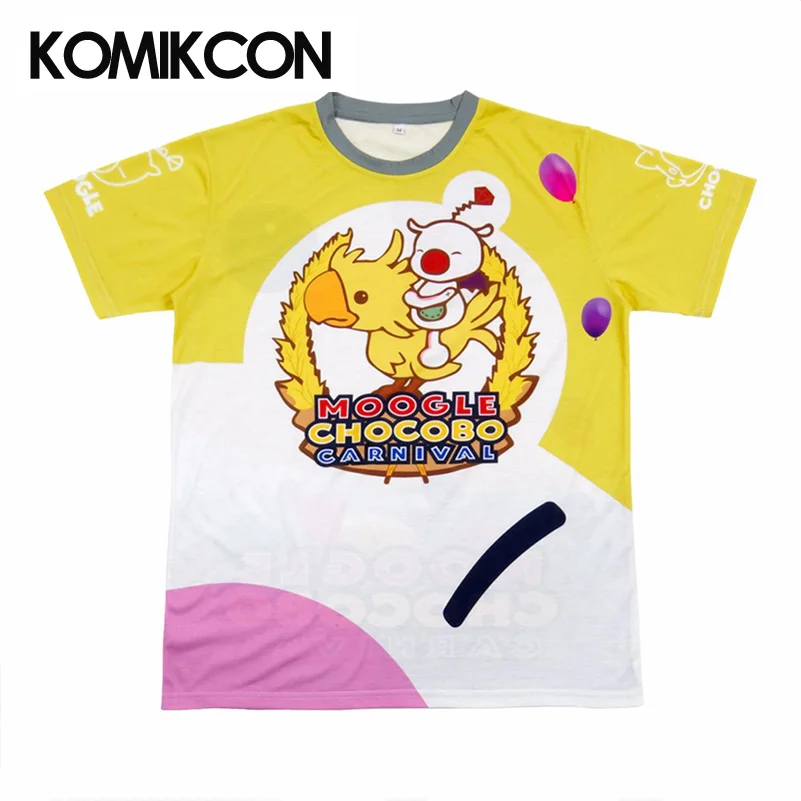 

FF15 Moogle Chocobo T-shirt Final Fantasy XV Noctis Lucis Caelum tshirt Costume Carnival Men Short Sleeve Shirt Summer Tops Tees