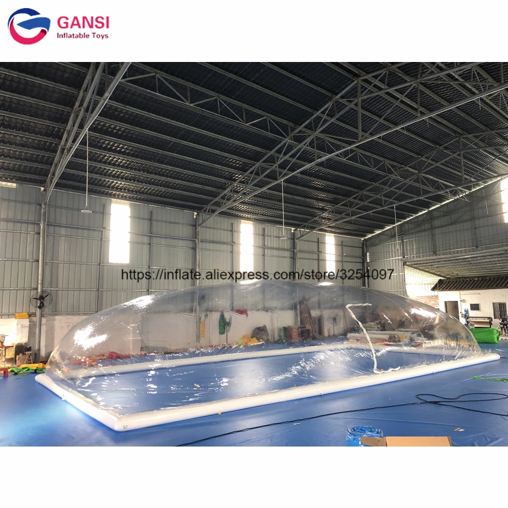 9X4x3m Transparent Bubble Dome Tent For Pool,Clear Inflatable Pool Cover Tent From China customized transparent swimming pool cover clear inflatable air dome for pool