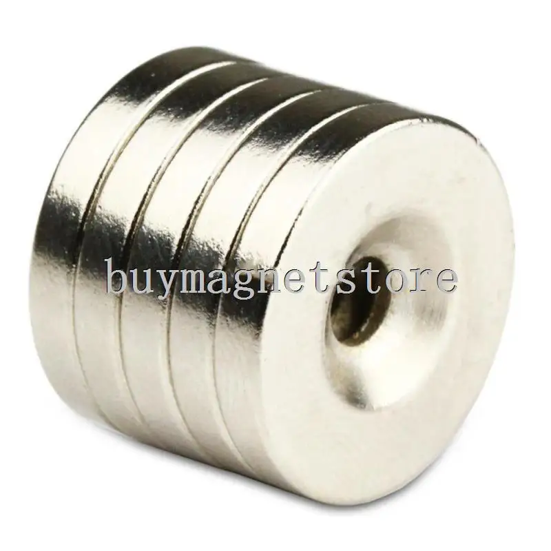 5PCS Super Strong Round Neodymium Countersunk Ring Magnets 18 mm x 3 Hole: 5 Rare Earth N35 ndfeb ma | Обустройство дома