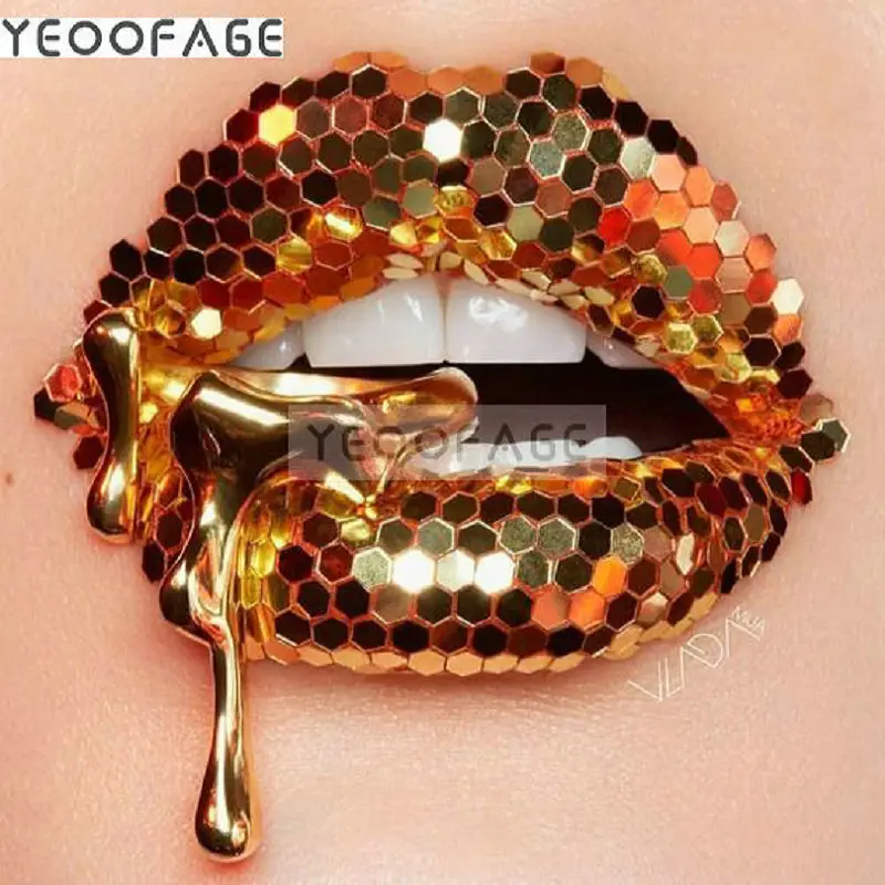 

Full Diamond Embroidery Diamond inlaid lips Diy Diamond Painting Cross Stitch Sets Unfinished Decorative 5D Square Needlework