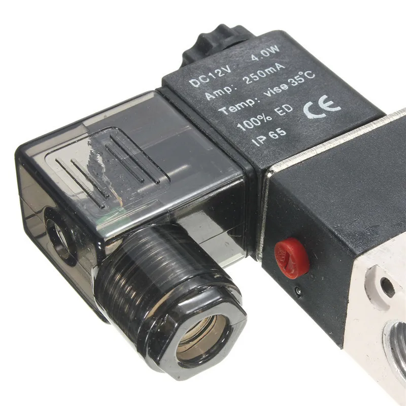 4V230C 08 DC 12V двойная головка 3 положения 5 способ пневматический Соленоидный
