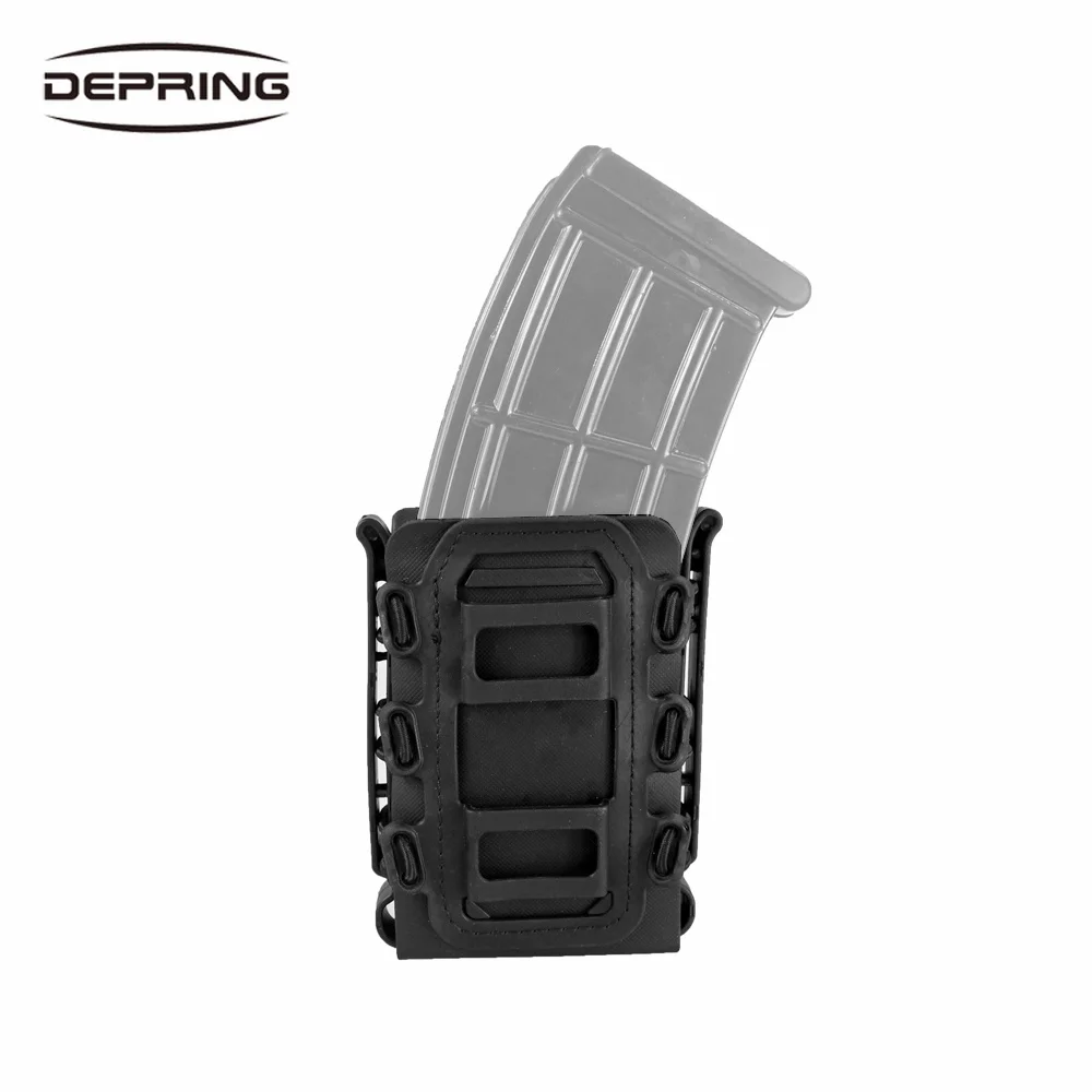 

Soft Shell Rifle Mag Pouch Magazine Carrier Holster with Molle Clip for 5.56 7.62 M4 AK AR