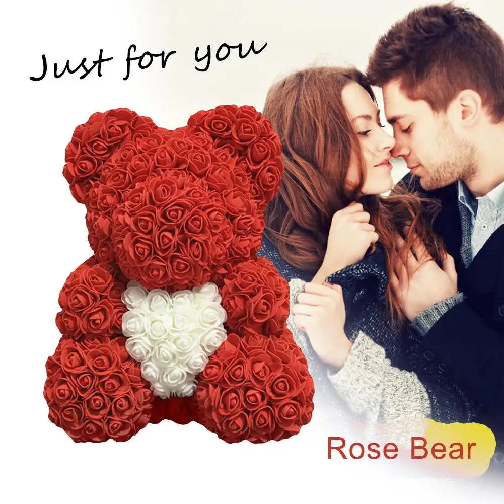 

Love Heart Foam Rose Flower Lovely Bear Valentine's Day Birthday Romantic Gift