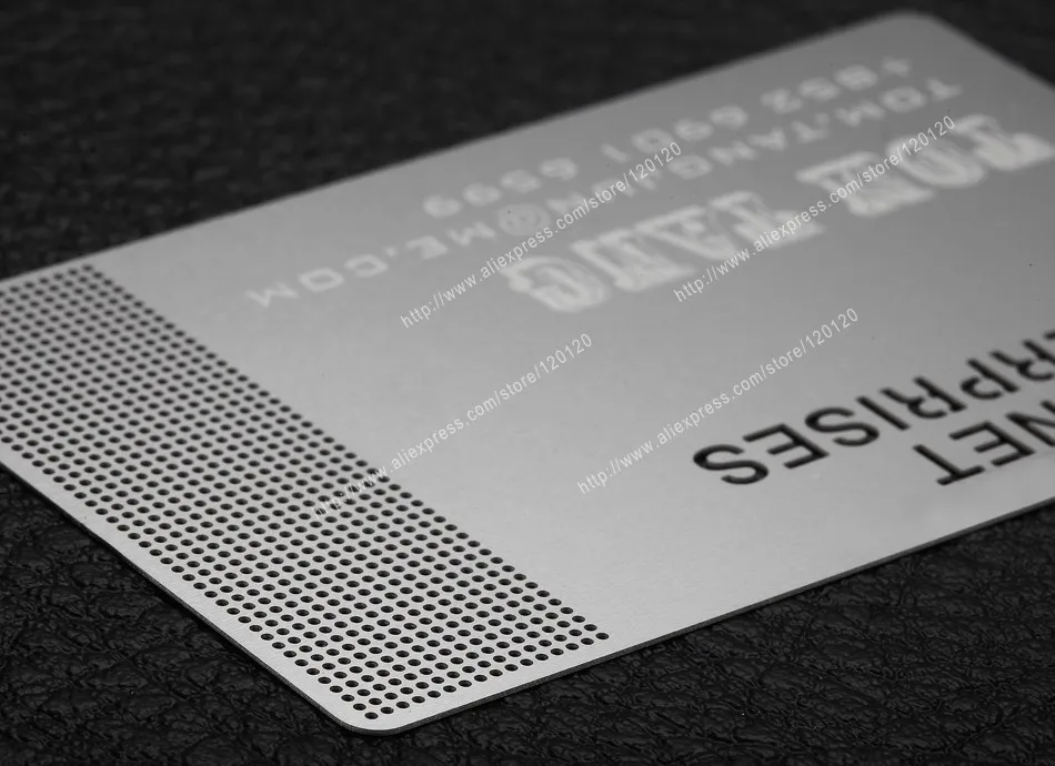 Персонализированные перьевые печатные качественные визитные карточки из нержавеющей стали