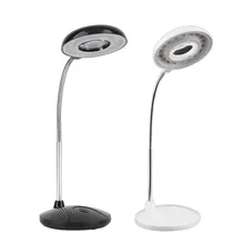 Hands-free Loupe Flexible Magnifying Glass with Light Versatile 2 in 1 18 Leds Lighted Desk Lamp with Clamp and Base Holder