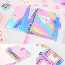 A6 Transparent Rainbow Refillable Spiral Notebook Planner Organizer Cute Travelers Journal Personal Diary Notepad Bullet Journal A6 Transparent Rainbow Refillable Spiral Notebook Planner Organizer Cute Travelers Journal Personal Diary Notepad Bullet Journal