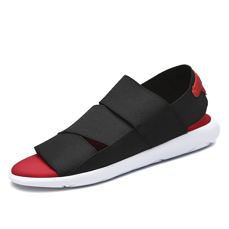 Новое поступление; летние мужские сандалии; Высококачественная Нескользящая дышащая мужская повседневная обувь в римском стиле; модные пляжные сандалии; 7 цветов - Цвет: Red